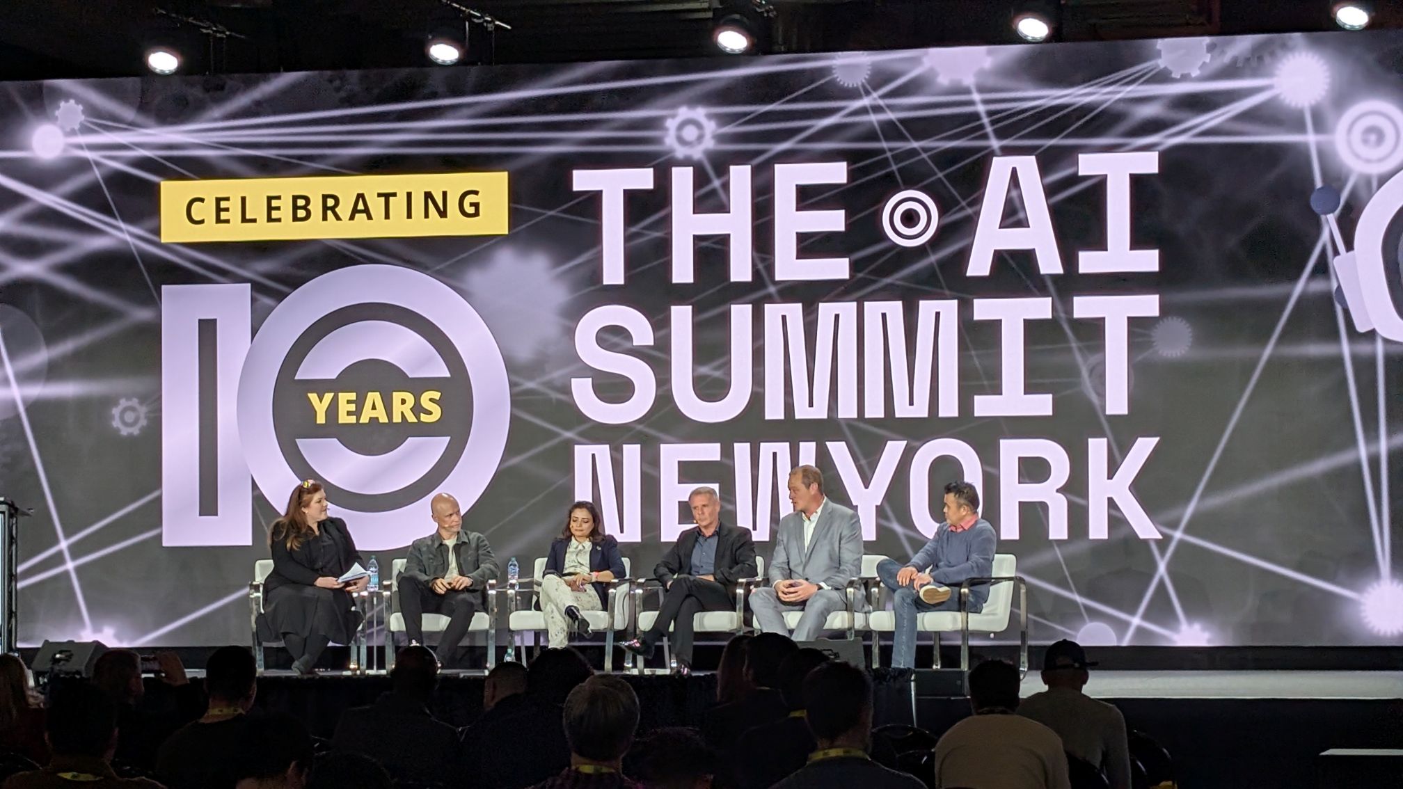 Panel discussion on the main stage at The AI Summit New York